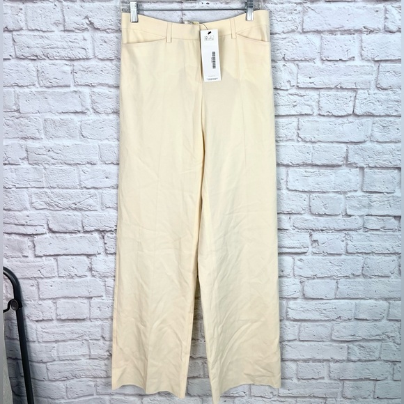 Emporio Armani Cream Flowy Trouser Pant Size 6 - Picture 2 of 8